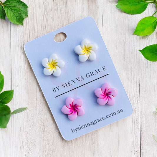 Frangipani Clay Stud Packs