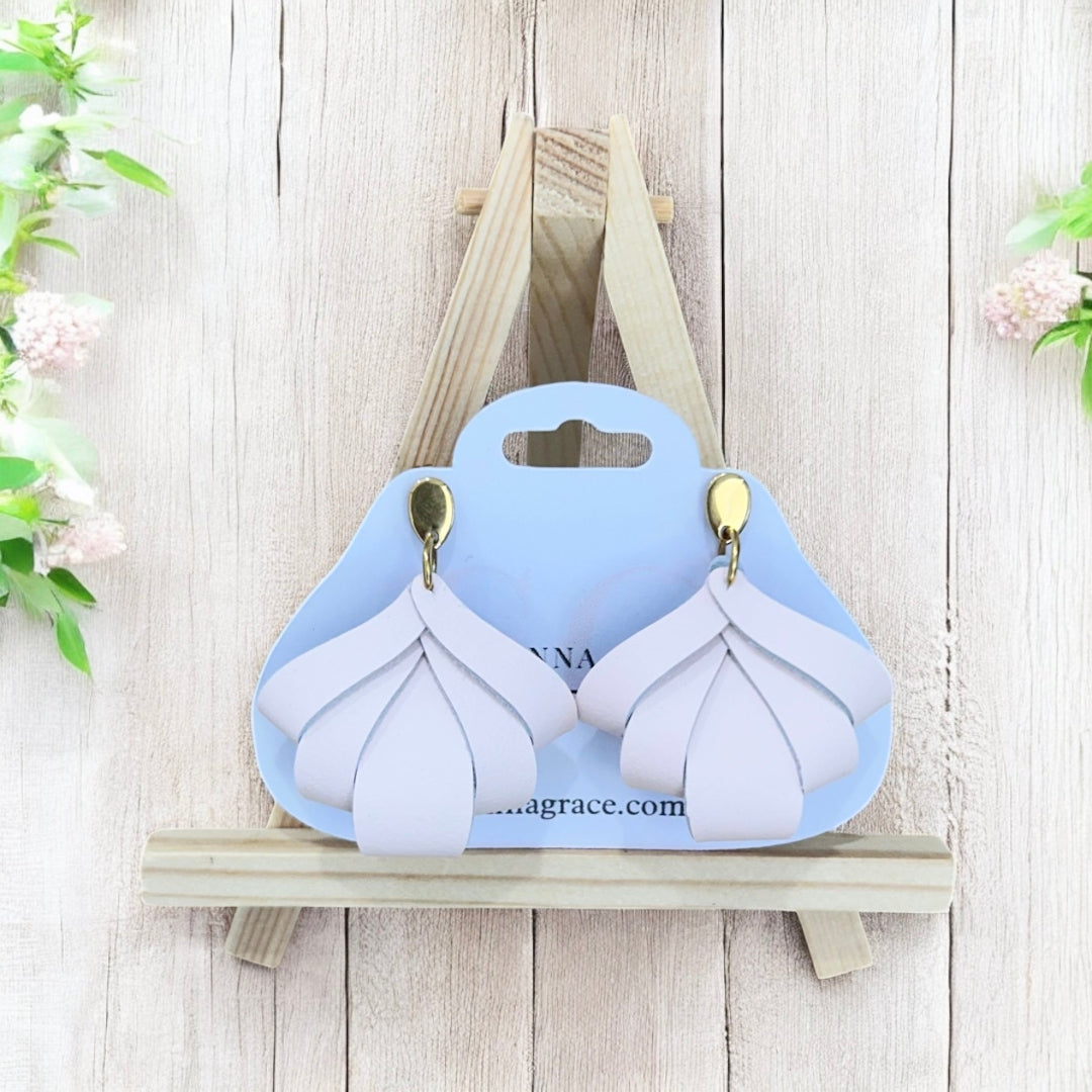 Pastel Folded Petal Earrings - Made to Order - Sienna Sews