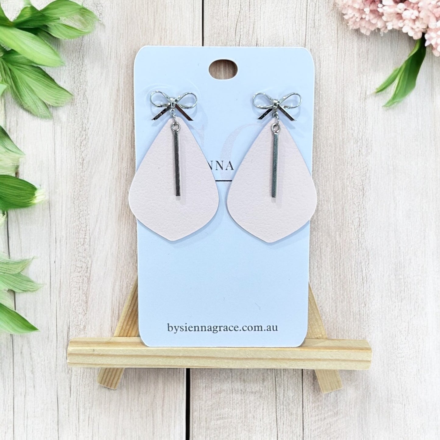 Pastel Bow Tear Drop Earrings - Sienna Sews
