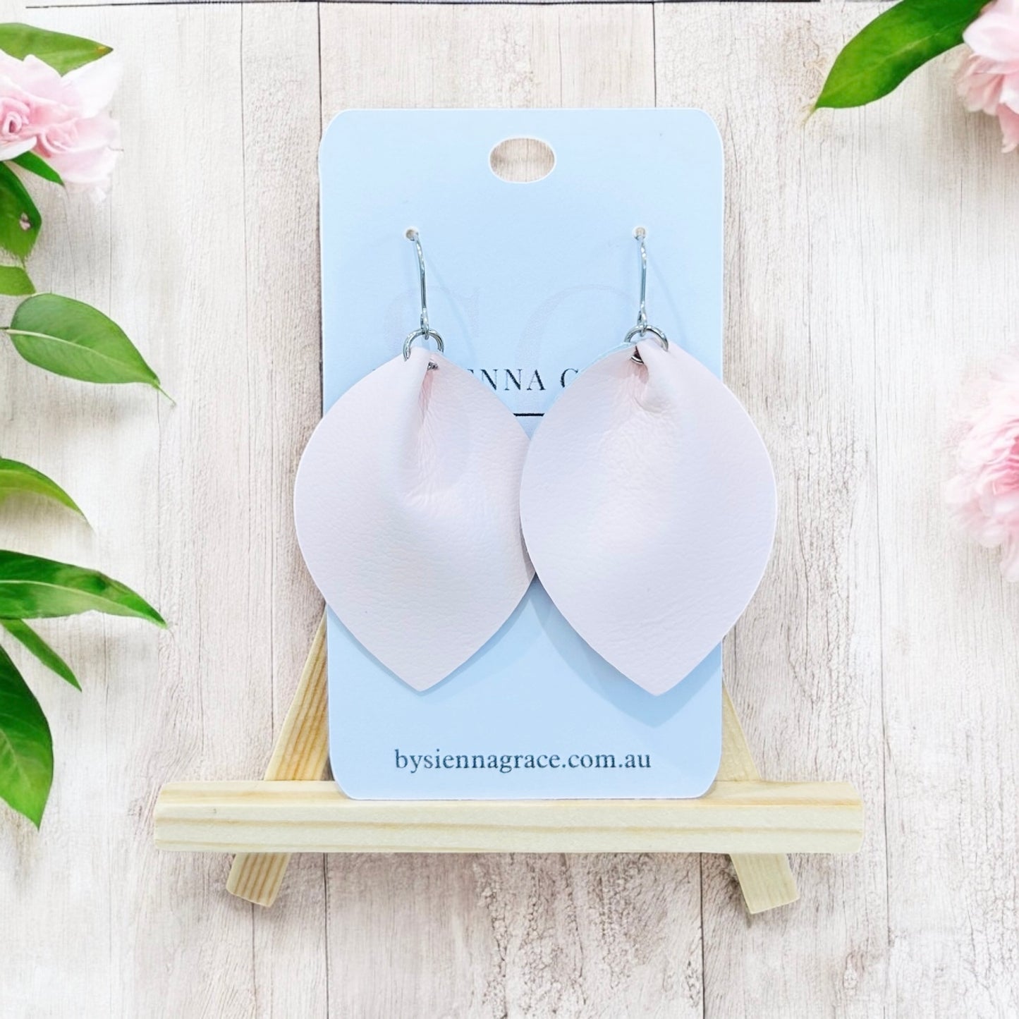 Pastel Pinch Leaf Earrings - Sienna Sews