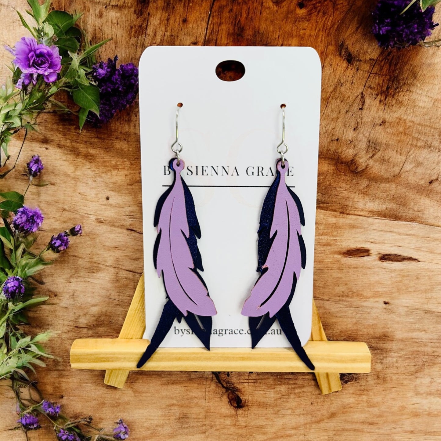 Layered Feather Earrings (Made to Order)
