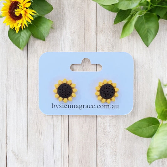 Small Sunflower Studs - Sienna Sews