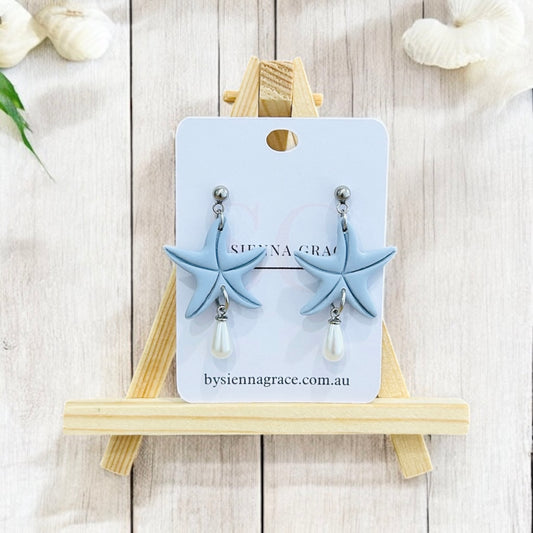 Starfish Pearl Drop Earrings - Sienna Sews
