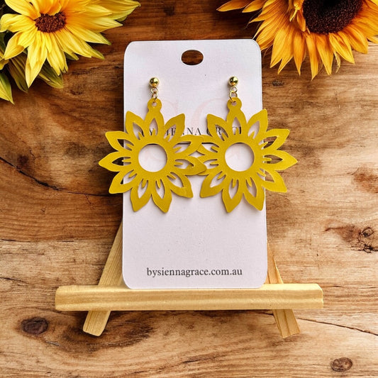 Yellow Sunflower Earrings