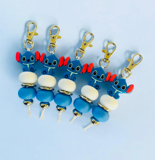 Blue Stitch Keychain