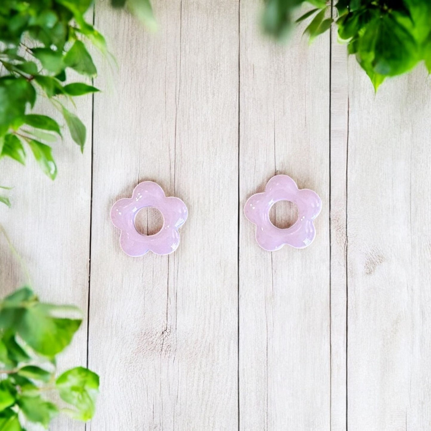 Pastel Flower Huggie Hoop Earrings - Sienna Sews