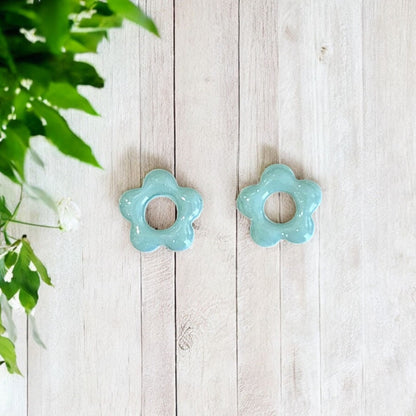 Pastel Flower Huggie Hoop Earrings - Sienna Sews