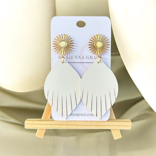 Sunburst Fringe Drop Earrings