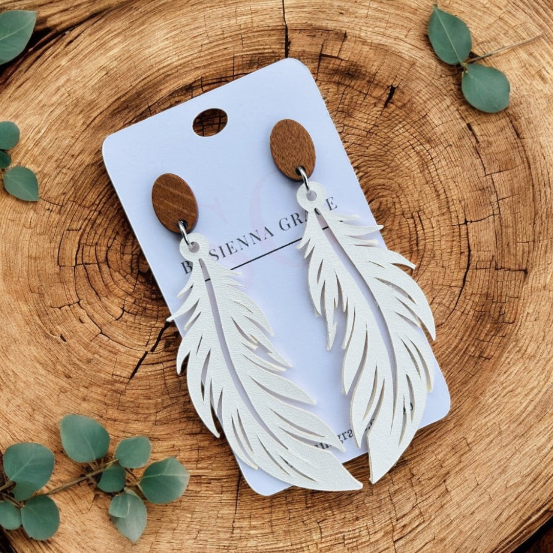 Boho Feather Earrings - Sienna Sews