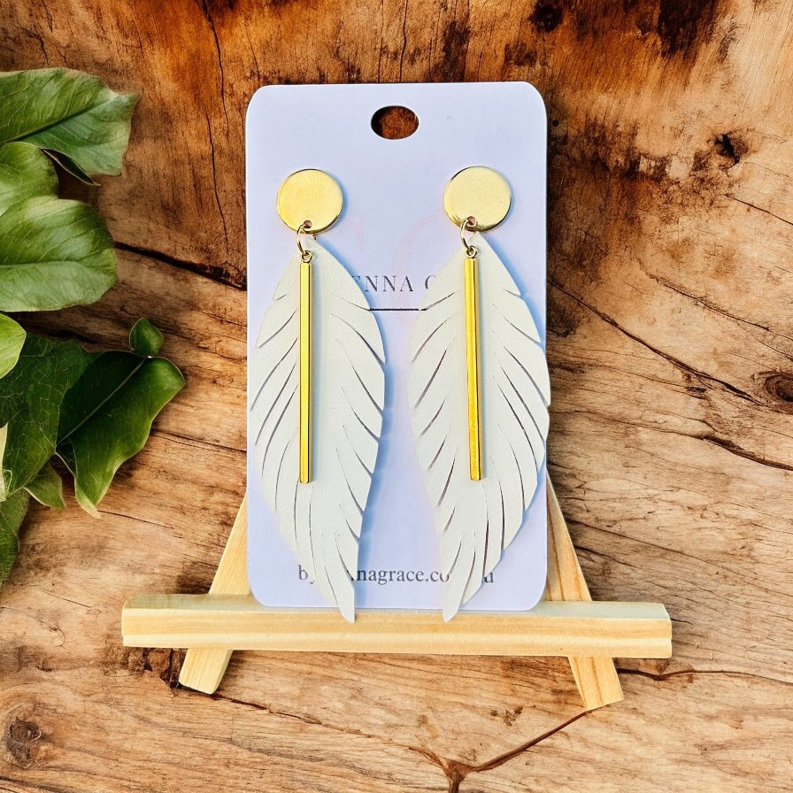 Feather Drop Earrings - Sienna Sews