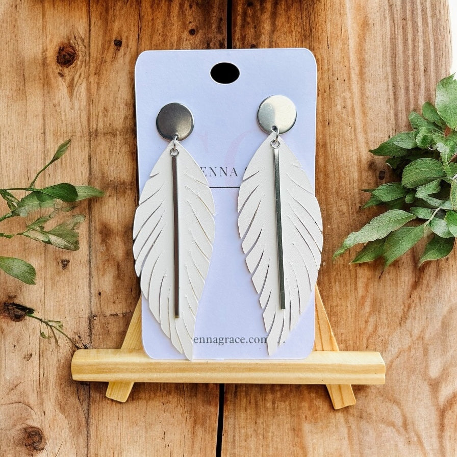 Feather Drop Earrings - Sienna Sews