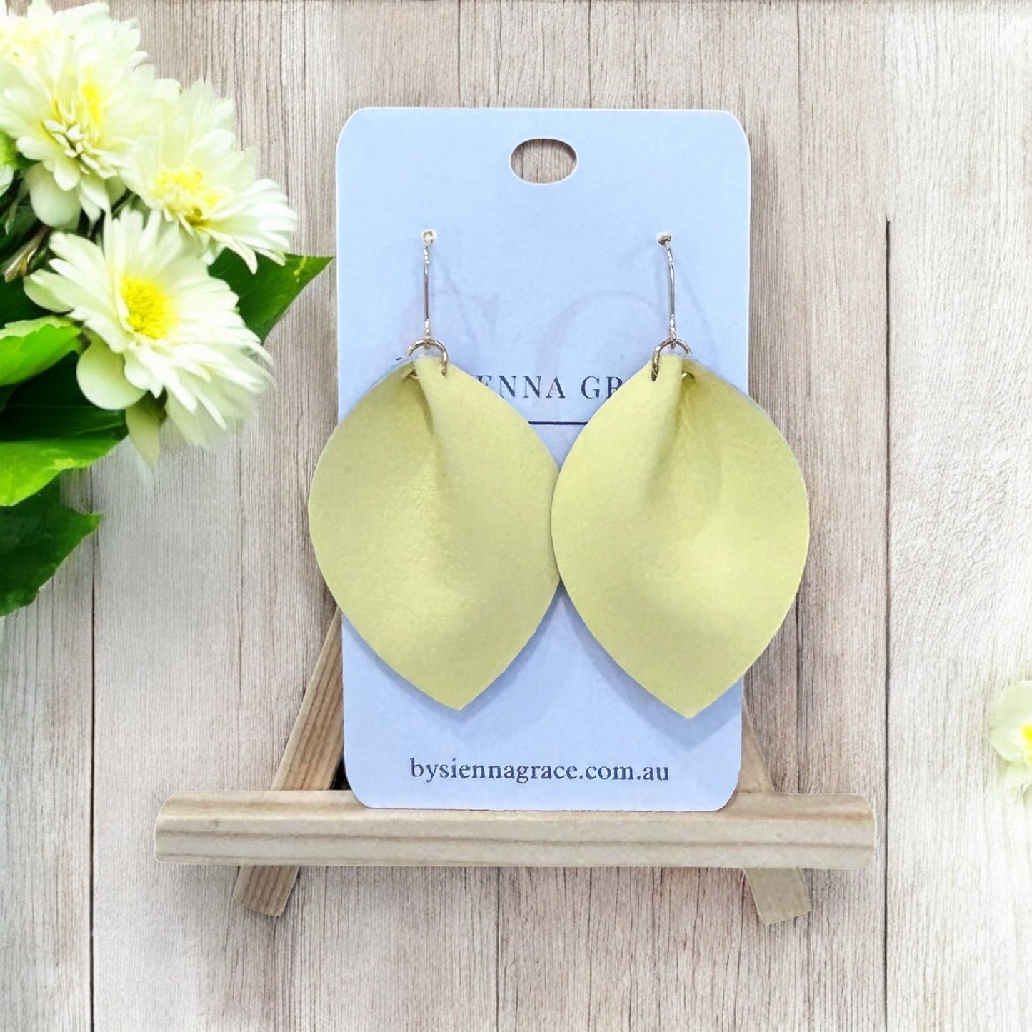 Pastel Pinch Leaf Earrings - Sienna Sews